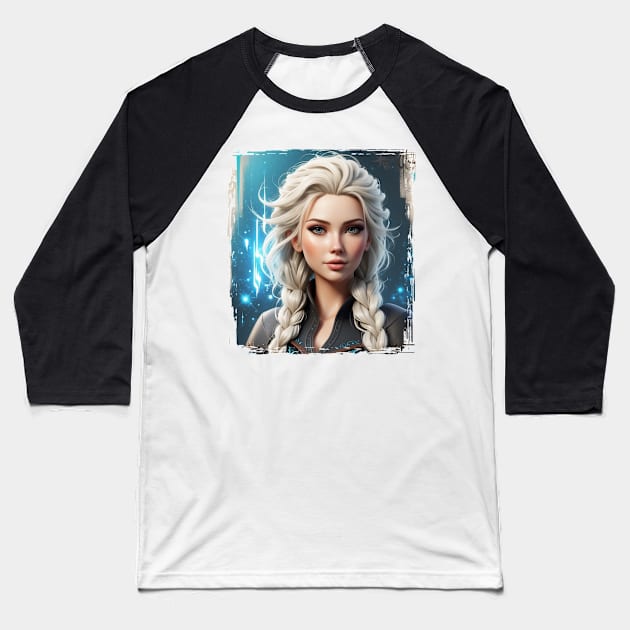 Elsa Baseball T-Shirt by Tiago Augusto